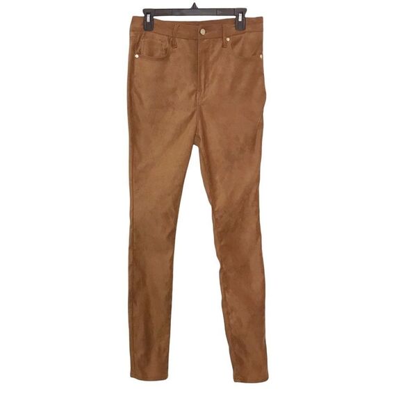 🆕 GOOD AMERICAN  Good waist suede like stretch jeans in tobacco.  NWT - Picture 5 of 7